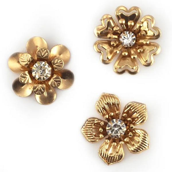 20mm Metal Alloy Stick On Flower